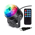 Miniatyrbilde 1 av 5: PartyLight Diskokule med roterende LED-lys og fjernkontroll_qq