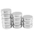 Miniatyrbillede 2 af 5: [QD] 12 x 50 ml Aluminium Sminkdåser 50 ml Kapacitet Tomme Små Kosmetik/Lys/Dåser