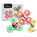 Pikkukuva 3 / 5: 3 kpl Vauvan Imu Kuppi Pyörivät Lelut Fidget Spinner Kylpylelut Monivärinen˜QD
