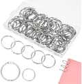 Binderinge, Metalringe, til bogbinding, memoklips, til scrapbøger/album, 80-pakke, 25 mm