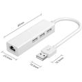 Miniatyrbild 3 av 4: \"QD\" USB A till 3 x USB A och RJ45 Ethernet LAN-adapterkabelhubb Mac USB-A nätverkskabel för bärbar dator, PC, MacBook
