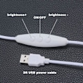 Miniatyrbilde 5 av 5: Liten LED bordlampe i tre, nattlampe for soverom