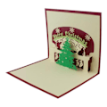Miniatyrbild 1 av 2: /QD/Handgjort Pop-Up Julkort - Nr 2