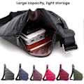 Miniatyrbillede 4 af 5: QD-2024 Ny Wander Anti-Tyveri Rejse Sling Bag Brysttaske Sort