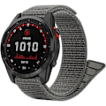 Pikkukuva 1 / 5: [QD] Tarranauha Garmin Fenix 7S/ Fenix 6S/Fenix 5S -kelloon, 20 mm säädettävä punottu nylonranneke harmaa