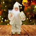 Stående Julenisse 30 cm Samlefigur Ornament Figur Søt for hvit