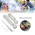 Miniatyrbillede 4 af 5: QD-1 Rustfrit Stål Mesh Cylindrisk BBQ Kurv 1 stk. Lille