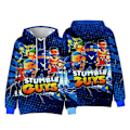 Miniatyrbild 3 av 4: Stumble Guys Barn 3D-tryckt Hoodie Tröja med Ficka Långärmad Pojke Flicka Halloween Julklappar C 8-9 År*QN