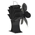 Miniatyrbillede 3 af 5: Kaminventilator for bedre varmefordeling 5 blade Sort_qq