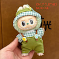 Miniatyrbild 1 av 7: ONLY CLOTHES Söt V1 V2 LABUBU Blind Box Hänge Docka DIY Klä upp Kostym Litet Monster Haklapp Byxor Babykläder Från LBB-27
