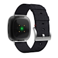 Miniatyrbillede 2 af 4: [QD] Canvas armbånd Fitbit Versa 3/Sense Sort