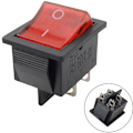 Miniatyrbillede 1 af 4: Rød lampe tænd/sluk vippekontakter (4 fod, rød)_qudddd