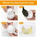 Miniatyrbillede 3 af 4: Silikone Tebenet Skelet Teinfusionsfilter Diffuser Løse Bladblade Silikone Tesil 2 stk