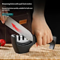 Miniatyrbilde 2 av 5: Manuell Knivsliper, 3-stegs, Ergonomisk Design, Svart/Krom, Profesjonell Skarphet_qq