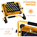 Miniatyrbild 3 av 4: #QD#100W Solcellsuppladdningsbar LED-arbetslampa, 120 LED-arbetslampa, 12000mAH batteri Vattentät USB Power Bank för bilreparation, garage, camping