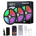 Miniatyrbillede 1 af 5: [QD] 20m LED Smart Strip Lys TV Baggrundsbelysning RGB Bluetooth Musiksynkronisering