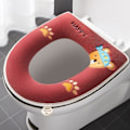 Miniatyrbillede 1 af 5: QU/1 stk. tykkere badeværelse blødt toiletsædebetræk med håndtag toiletlågsbetræk pude blød tykkere vaskbar passer til alle ovale toiletter