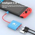 Miniatyrbillede 2 af 5: \"QD\" Pd100w Dockingstation til Nintendo Switch, Bærbar Switch Dock Erstatning