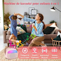 Miniatyrbild 3 av 5: /QD/Karaokemikrofon - Barn - Bärbar - 2 mikrofoner - Bluetooth 5.0 - LED-ljudljus