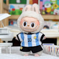 Miniatyrbild 4 av 7: Labubu Dockkläder Sittande Party Fotbollsuniform Hjärtslag Macaron Labubu_qd #1