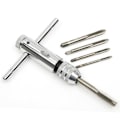 Miniatyrbilde 3 av 4: #QD#Håndkraner - Metriske kraner - Tapper og gjengesnitt - M3 M4 M5 M6 M8 Tapper - Gjengekraner - med vendbar skrallekranholder