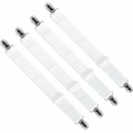 Miniatyrbild 1 av 5: [QD] Elastisk Lakanssträckare, Justerbar Fästklämma med Klämmor för Lakan, Soffa, Överdrag (Vit, 4-pack, Utökad Sektion)