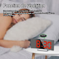 Miniatyrbilde 3 av 5: /QD/Digital vekkerklokke - Ikke spesifisert - 7'' LED Speil - 2 lysstyrker - USB-lading - Batteridrevet