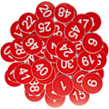 Pikkukuva 1 / 4: \"QD\" Muoviset numeroidut laatat, kaiverretut numerolaatat, ID-laatat, avaimenperät ilman reikää (1-50)