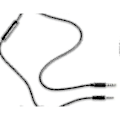 Pikkukuva 4 / 4: [QD] 2 kpl 1,5 m kaapeli Sennheiser Momentum 2.0 -kuulokkeille äänenvoimakkuuden säätimellä ja mikrofonilla - Inline-kaapeli - Musta