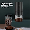 Miniatyrbilde 2 av 5: QU.Bærbar Kaffekvern Bærbar Nøtter Korn Pepper Kaffebønnekvern USB Kvernmaskin For Espresso/Drypp/Kald Brygg