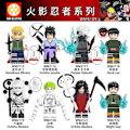 Miniatyrbillede 2 af 5: QU/Naruto byggeklods minifigur Seks Veje Madara Uchiha Sasuke minifigur lille partikelmontering legetøj