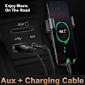 Miniatyrbild 4 av 5: Aux-kabel för iPhone i bil, flätad nylon, 3,5 mm jack audio aux 2-i-1 USB snabbladdare Lightning-kabel för iPhone 14 13 12 11*QN