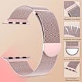 Miniatyrbillede 3 af 5: [QD] Kvinder og mænd, rustfrit stål mesh loop magnetisk spænde erstatning for iWatch rem (45mm/44mm/42mm/49mm, regnbue).