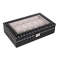 Miniatyrbild 3 av 4: /QD/Klockbox - NYHET - 12 klockor - Läder - Silver - Chic