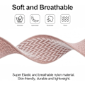 Miniatyrbilde 3 av 5: 4-pakning Elastisk Nylonbånd Kompatibelt med Fitbit Versa 3 / Fitbit Sense, Justerbart Elastisk Stoff Smartklokke Sportsbånd (Rosa/Hvit/Røykfarget*QN