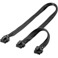 Miniatyrbillede 1 af 3: Strømforsyningskabel 8-pins han til dobbelt 6+2 han til PCIe_qq