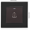 Miniatyrbild 2 av 4: QU/DPZO Utomhus Dörrklocksknapp, Härdat Glaspanel, Väggdörrklocka, Tryckknappsbrytare, Hotell- och Hemanordningar, 1-pack - DPZO