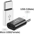 Miniatyrbillede 3 af 5: QU)4 stk. USB C-adapter, USB C til Micro USB-adapter Type C han til