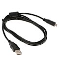 Miniatyrbild 5 av 5: \"QD\" 1,5 m 10-stifts USB-datakabel för Sony VMC-15FS digital videokamera Handycam