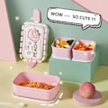 Miniatyrbilde 3 av 5: \"QD\" Matboks, bento-boks for jenter, rosa matboks for barn