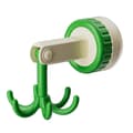 360 Degree Rotating Foldable Hook Non-drilling Multifunctional Utensil Rack with 6 Claws for Kitchen White Green