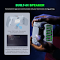 Miniatyrbilde 7 av 7: Grønt bakgrunnsbelyst tastatur for PS5-kontroller, PS5 trådløst minitastatur Chatpad for Playstation 5-kontroller med 3,5 mm lyduttak_qp White