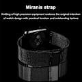 Miniatyrbillede 4 af 5: [QD] Kompatibelt Apple Watch armbånd 38-40mm/42-44mm, erstatning i rustfrit stål med ringlås - 38/40mm sort