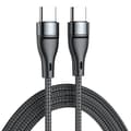 Miniatyrbilde 2 av 5: QU-USB C til USB C Hurtigladekabel PD 60W Type C Laderledning Nylon 3A Hurtigladekabel 2M Grey