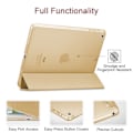 Miniatyrbild 5 av 5: [QD] Smart Case kompatibelt med iPad Air 2, genomskinligt matt bakstycke med magnetisk stängning och automatisk väckning/sovfunktion - Guld