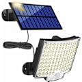 Pikkukuva 1 / 4: QQU-106 LED aurinkovalot ulkokäyttöön liiketunnistimella, IP65 vedenpitävä, 120° valokeila, aurinkoseinävalaisin puutarhaan 5 metrin kaapelilla