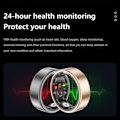 Miniatyrbillede 4 af 4: \"QD\" Smart Ring Bluetooth Finger Health Tracker 20,7 mm Indre Diameter