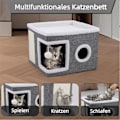 Miniatyrbillede 3 af 5: Alsidig dobbeltlags katteseng, blød og sammenklappelig_qq