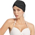 Miniatyrbillede 1 af 4: [QD] Plisseret badehætte dame badehætte Langt hår hætte Cap Svømmehætte Superelastisk turban hætte Cap