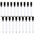 Miniatyrbillede 1 af 4: \"QD\" 20 ST Små Whiteboard-tuscher - Sorte Dry Board Whiteboard-markører med viskelæder, fin spids whiteboard-tuscher til børn (sort)